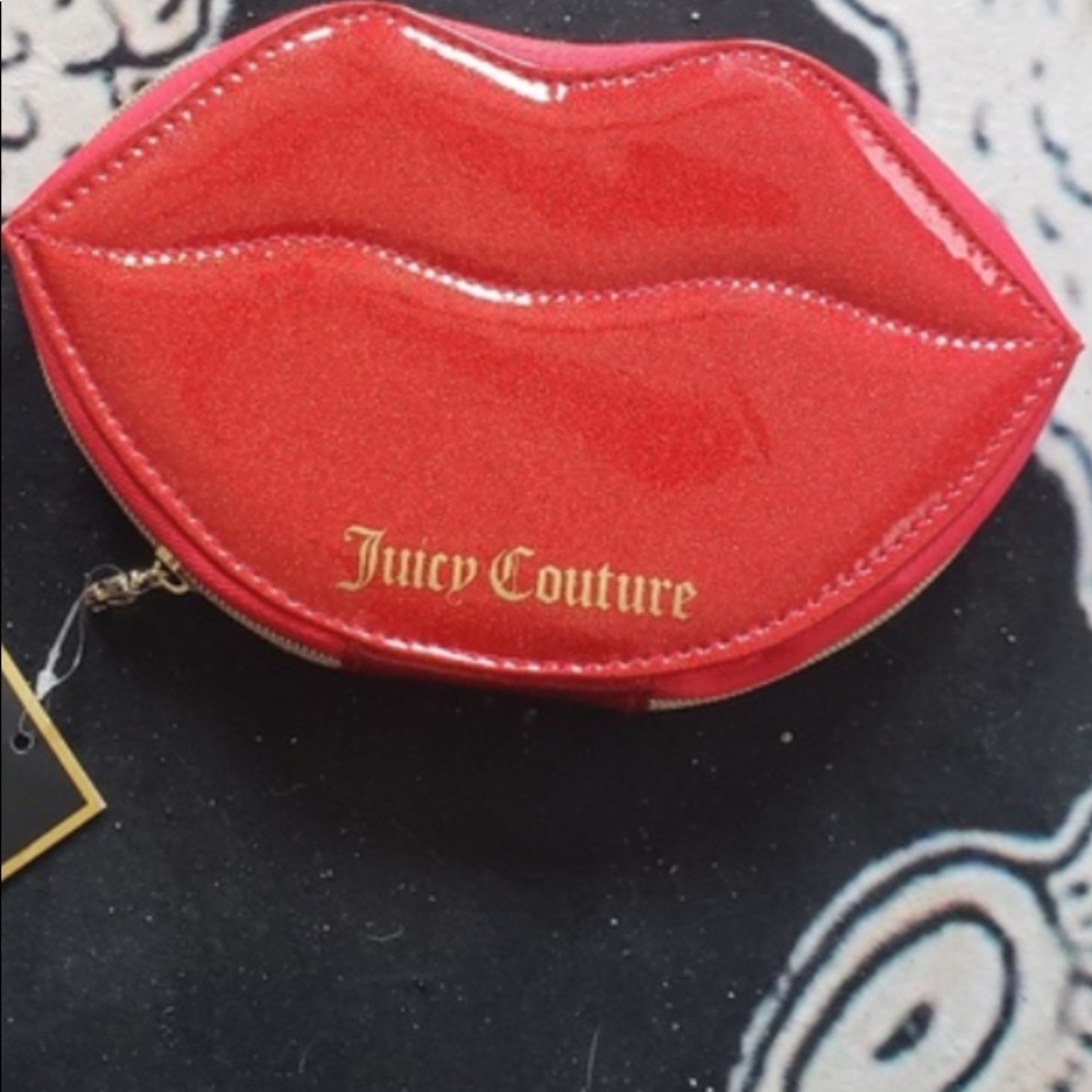 Final! Nwot Juicy Couture Kissable Red Lips Cosmetic Bag/Purse /Jewelry Holder!!